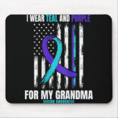 In Memory Of My Grandma Suicide Awareness Flag Bac Mousepad (Vorne)