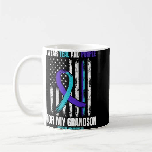 In Memory Of My Grandson Suicide Awareness Flag Ba Kaffeetasse (Links)