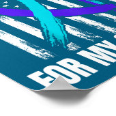 In Memory Of My Grandson Suicide Awareness Flag Ba Poster (Ecke)