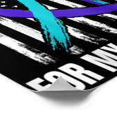 In Memory Of My Grandson Suicide Awareness Flag Ck Poster (Ecke)