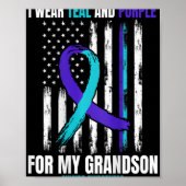 In Memory Of My Grandson Suicide Awareness Flag Ck Poster (Vorne)