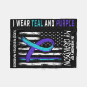 In Memory Of My Grandson Suicide Awareness Prevent Fleecedecke (Vorderseite (Horizontal))