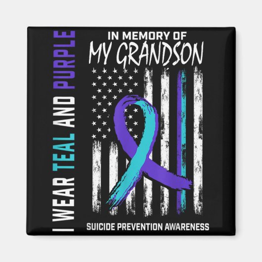 In Memory Of My Grandson Suicide Awareness Prevent Magnet (Vorne)