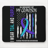 In Memory Of My Grandson Suicide Awareness Prevent Mousepad (Vorne)