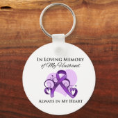 In Memory of My Husband - Pancreatic Cancer Schlüsselanhänger (Vorderseite)