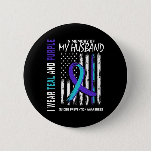In Memory Of My Husband Suicide Awareness Preventi Button (Vorderseite)