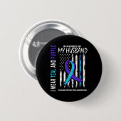 In Memory Of My Husband Suicide Awareness Preventi Button (Vorne & Hinten)