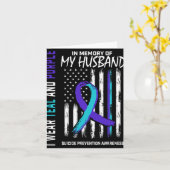 In Memory Of My Husband Suicide Awareness Preventi Karte (Gelbe Blume)