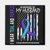 In Memory Of My Husband Suicide Awareness Preventi Magnet (Vorne)