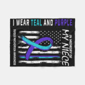 In Memory Of My Niece Suicide Awareness Prevention Fleecedecke (Vorderseite (Horizontal))