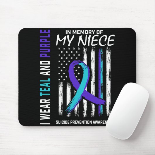 In Memory Of My Niece Suicide Awareness Prevention Mousepad (Mit Mouse)