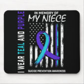 In Memory Of My Niece Suicide Awareness Prevention Mousepad (Vorne)