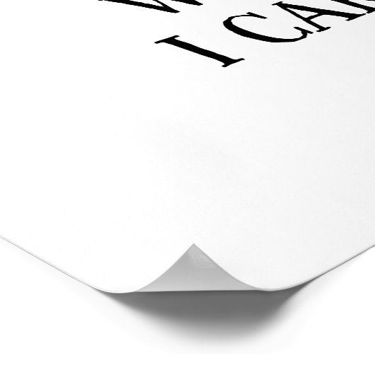 In Memory Of When I Cared Poster (Ecke)