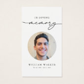 In Memory Photo Funeral Memorial Prayer Cards (Vorderseite)