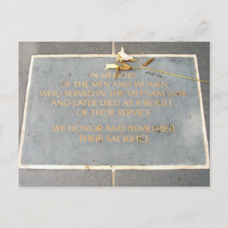In Memory Plaque | Vietnam Veterans Memorial Postkarte