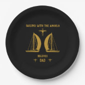 In Memory Sailer Boater Beerdigung Pappteller (Vorderseite)