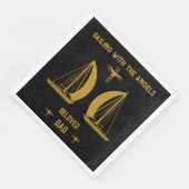 In Memory Sailer Boater Beerdigung Serviette (Ecke)