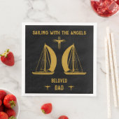 In Memory Sailer Boater Beerdigung Serviette (Beispiel)