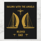 In Memory Sailer Boater Beerdigung Weinetikett (Einzelnes Label)