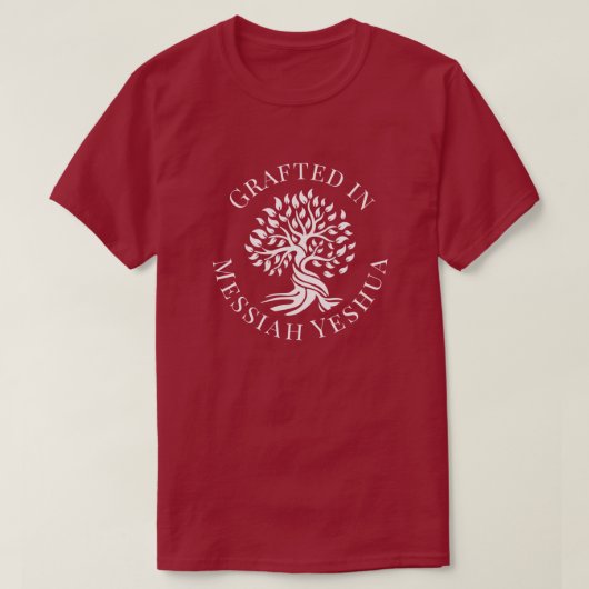 In Messiah Yeshua Baum des Lebens T - Shirt (Design vorne)