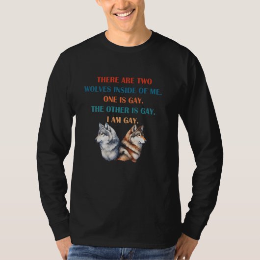 In mir sind zwei Wölfe. Kleidung T-Shirt (Vorderseite)