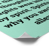 "In moderation", funny, humor, joke Poster (Ecke)