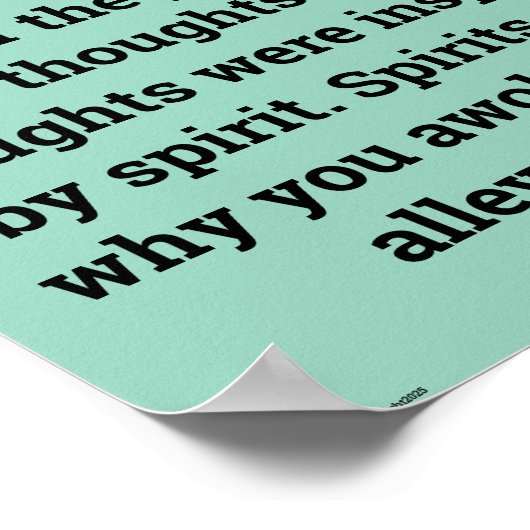 "In moderation", funny, humor, joke Poster (Ecke)