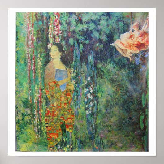 In Monet's Hanging Gardens - collage art Poster (Vorne)
