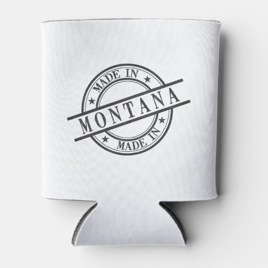 In Montana Briefmarke Logo Symbol Schwarz Dosenkühler (Vorderseite)