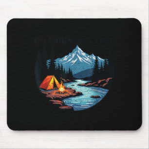 In Mountain Time Natur Camping Wandern bedrückt Mousepad