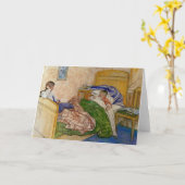 In Mumys Bett 1908 Karte (Gelbe Blume)