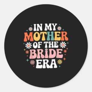 In Mutter der Braut Ära Retro-Hochzeit Mom Flora Runder Aufkleber