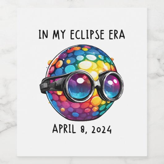 In My 2024 Solar Eclipse Era Weinetikett (Einzelnes Label)