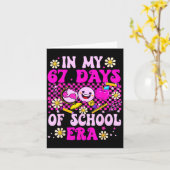 In My 67 Days Of School Era Coquette Bow Six Seven Karte (Gelbe Blume)