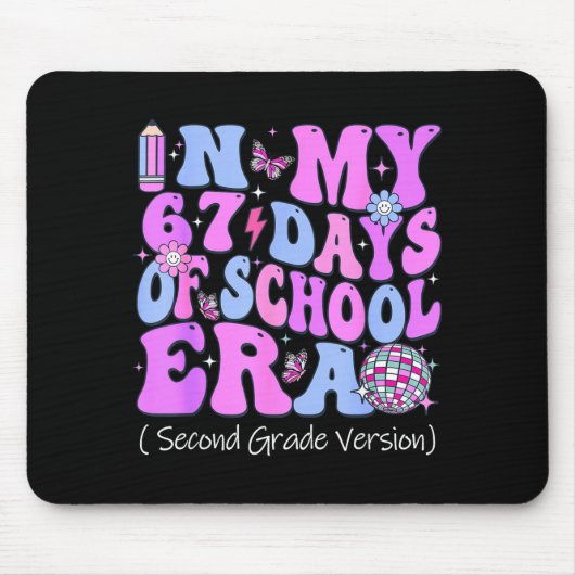 In My 67 Days Of School Era Groovy Second Grade Ve Mousepad (Vorne)