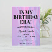 In My Birthday Era Any Age Birthday Party Einladung (Stehend Vorderseite)