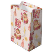 In My Christmas Era Groovy Santa Mittlere Geschenktüte (Rückseite Schrägansicht)