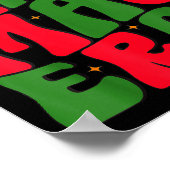 In My Christmas Era Groovy Xmas Matching Christmas Poster (Ecke)