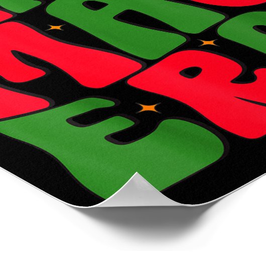 In My Christmas Era Groovy Xmas Matching Christmas Poster (Ecke)