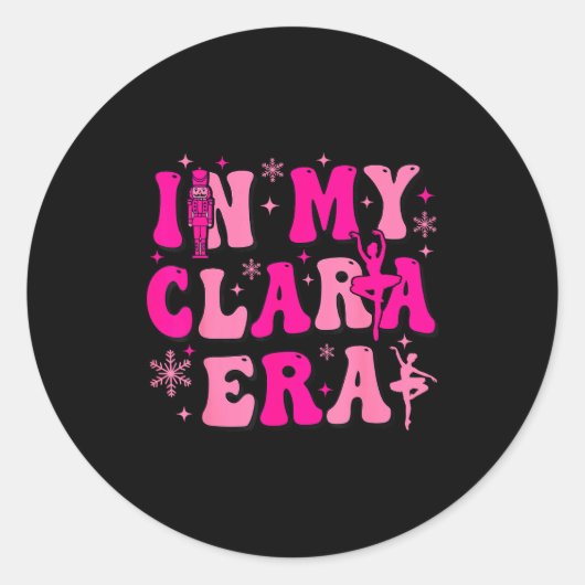 In My Clara Era Nutcracker Ballet Clara Sugar Plum Runder Aufkleber (Vorderseite)