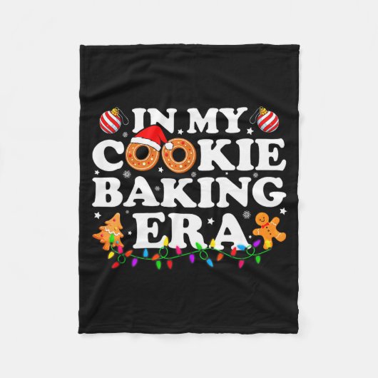 In My Cookie Baking Era Groovy Christmas Tee Famil Fleecedecke (Vorderseite)