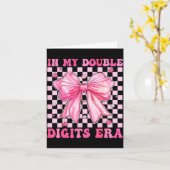 In My Double Digits Era Coquette Bow 10th Birthday Karte (Gelbe Blume)