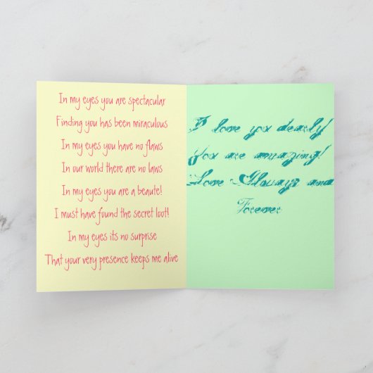 "In My Eyes" Gedicht Hübsche Edgy Girl Grußkarte Karte (Innenseite)