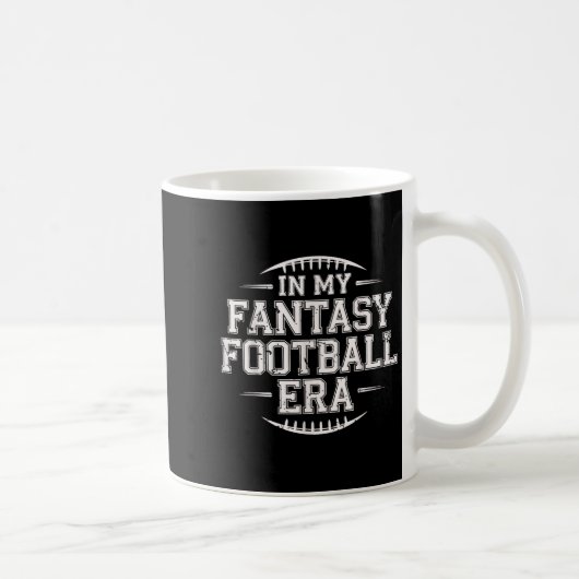 In My Fantasy Football Era Retro Groovy Who Love F Kaffeetasse (Rechts)