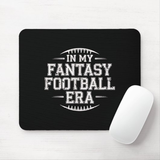 In My Fantasy Football Era Retro Groovy Who Love F Mousepad (Mit Mouse)