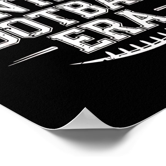 In My Fantasy Football Era Retro Groovy Who Love F Poster (Ecke)