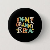 In My Granny Era Funny Sarcastic Groovy Retro Moth Button (Vorderseite)