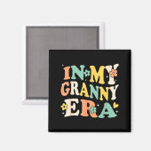 In My Granny Era Funny Sarcastic Groovy Retro Moth Magnet (Vorderseite/Rückseite)
