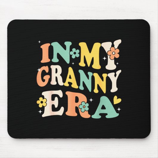 In My Granny Era Funny Sarcastic Groovy Retro Moth Mousepad (Vorne)