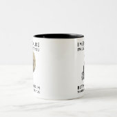 In My Head I'm Thinking About Dung Beetles Zweifarbige Tasse (Mittel)